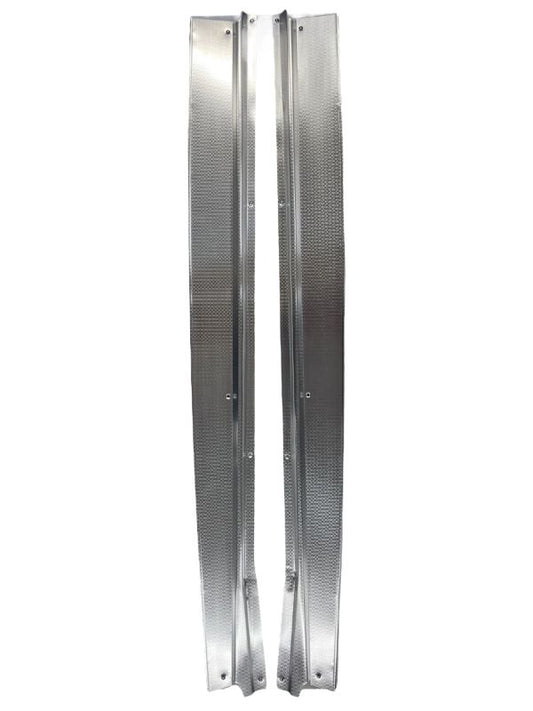 DOOR SCUFF PLATES - EARLY 49 FORD WAGON WITH LIP ON OUTSIDE