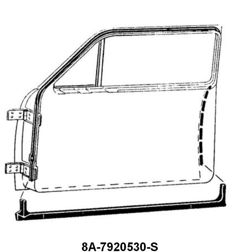 DOOR SEALS - 49-51 FORD/MERC WOODIE, MUST MODIFY LOWER CORNERS