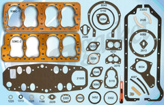 COMPLETE ENGINE GASKET SET - 49-53 V8 BIG BORE W/COPPER HEAD GASKETS