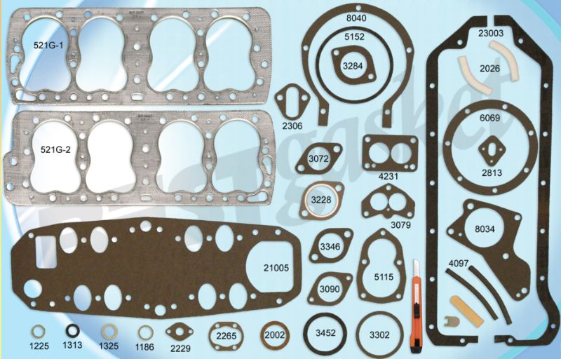 COMPLETE ENGINE GASKET SET - 49-53 PASS/MERC, 48-53 F-1/F-350 239/255