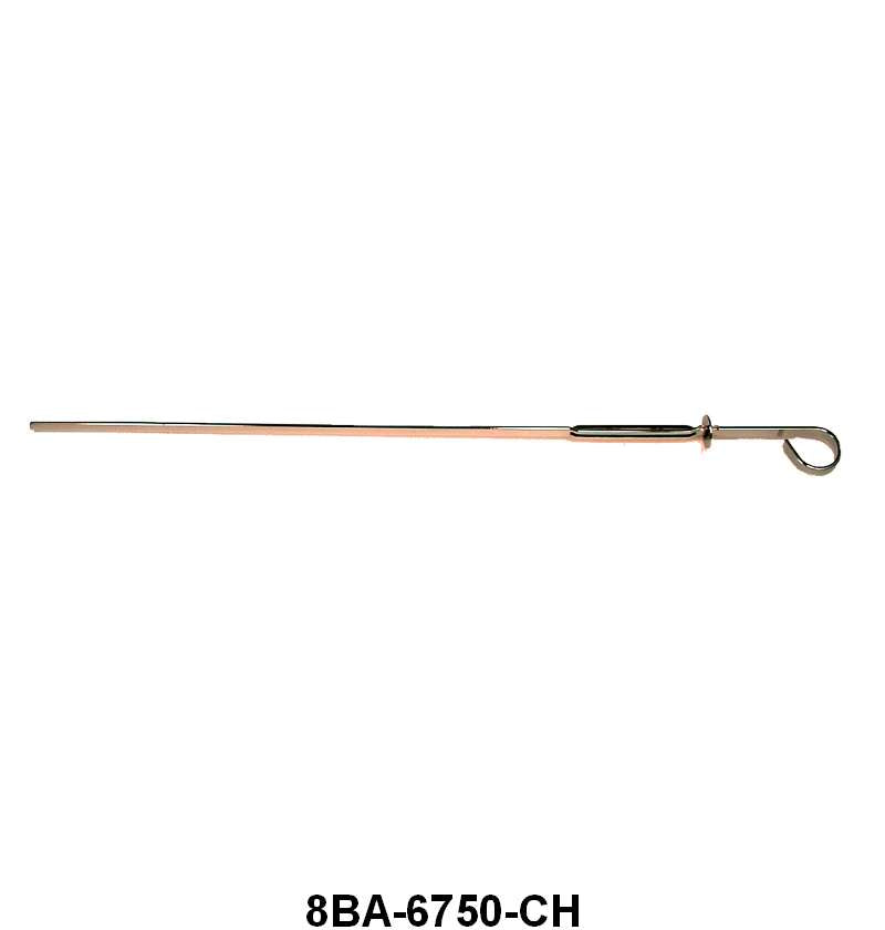 ENGINE OIL DIPSTICK - 49-53 PASS/MERC, 48-53 F-1/F-350 V8, CHROME