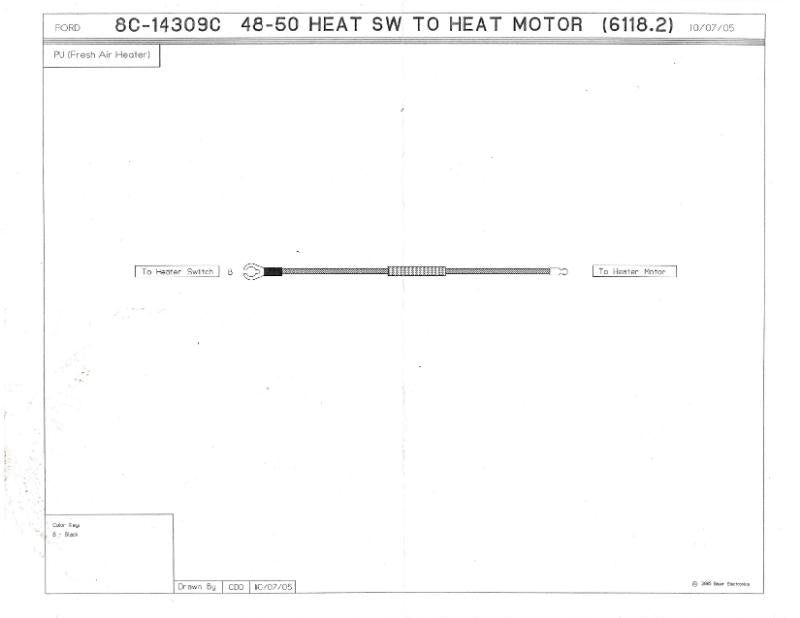 HEATER SWITCH TO HEATER MOTOR WIRE - 48-50 F-1/F-3