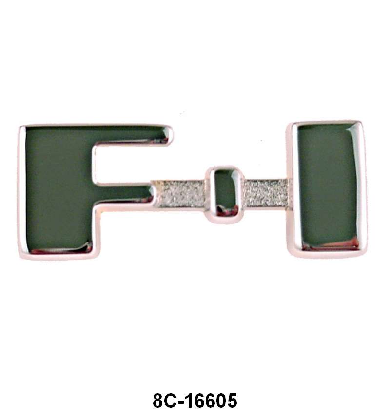 CAB SIDE EMBLEM - 48-50 "F-1" CHROME