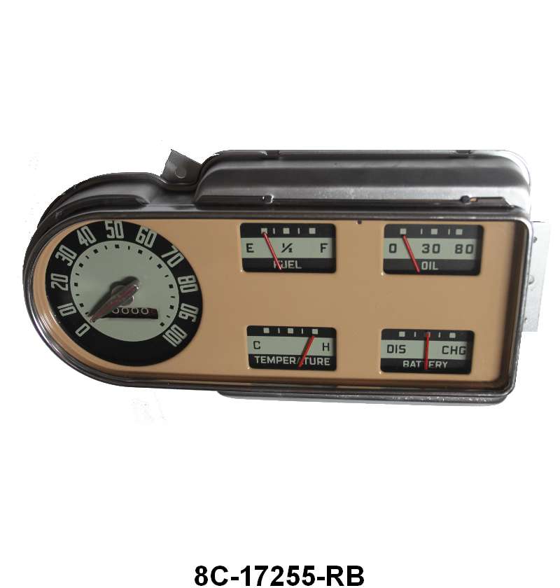 RESTORED 6 VOLT GAUGE CLUSTER ASSEMBLY - 1948-50 F-1, OUTRIGHT