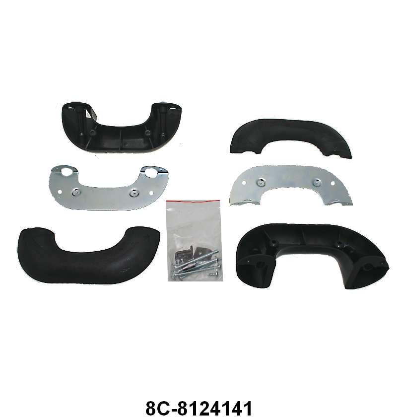 DOOR ARM RESTS - 48-50 F-1/F-3 WITH BLACK BASE