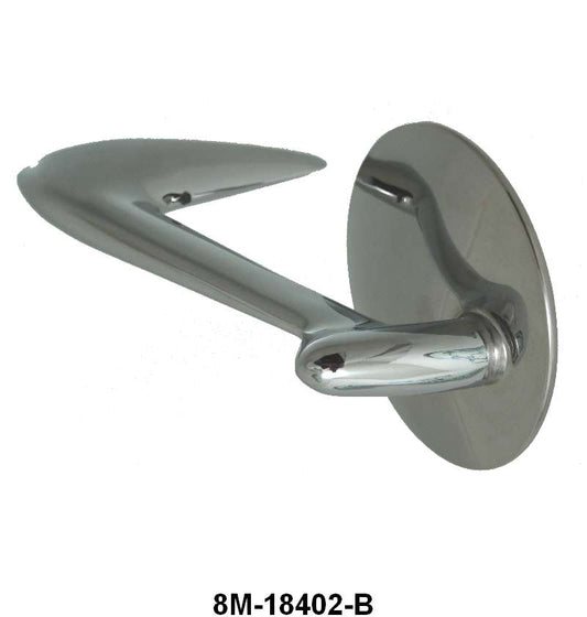 DOOR/FENDER MOUNT MIRROR - 49-51 MERC RH OR LH HAND W/PAD & MOUNTING BRACKET