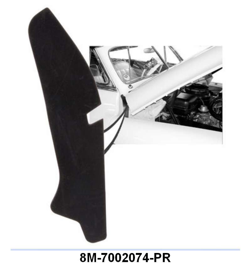 TOP OUTSIDE CORNER OF COWL TO HOOD SEALS - 49-51 MERCURY