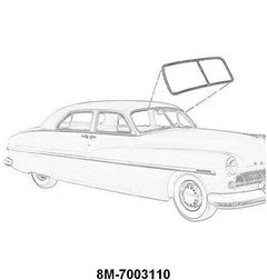 WINDSHIELD SEAL- 49-51 MERCURY COUPE, SEDAN, CONVERTIBLE