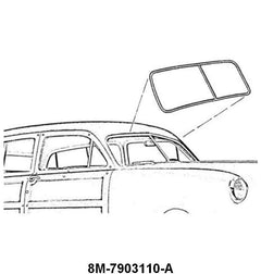 WINDSHIELD SEAL - 49-51 MERCURY WAGON WITH GROOVE FOR CHROME