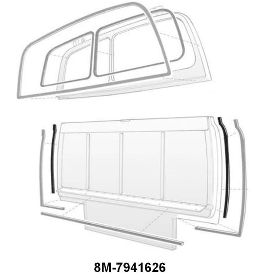 TAILGATE SIDE SEALS - 49-51 PASS/MERC WAGON