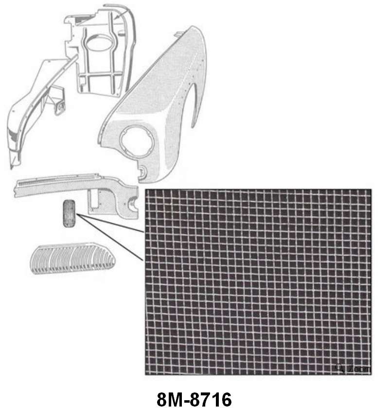 FRESH AIR DUCT VENT SCREEN - 49 MERCURY