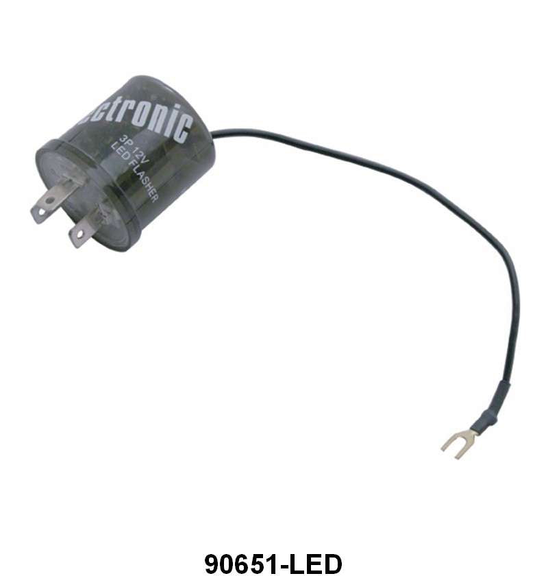 UNIVERSAL LED TURN SIGNAL FLASHER - 12 VOLT, 3 PRONG