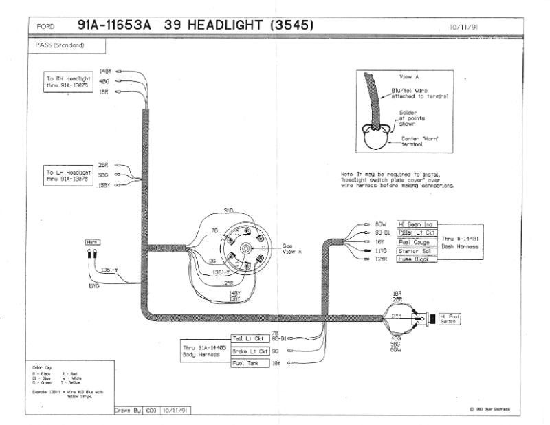 HEADLIGHT WIRING HARNESS - 39 STANDARD PASSENGER