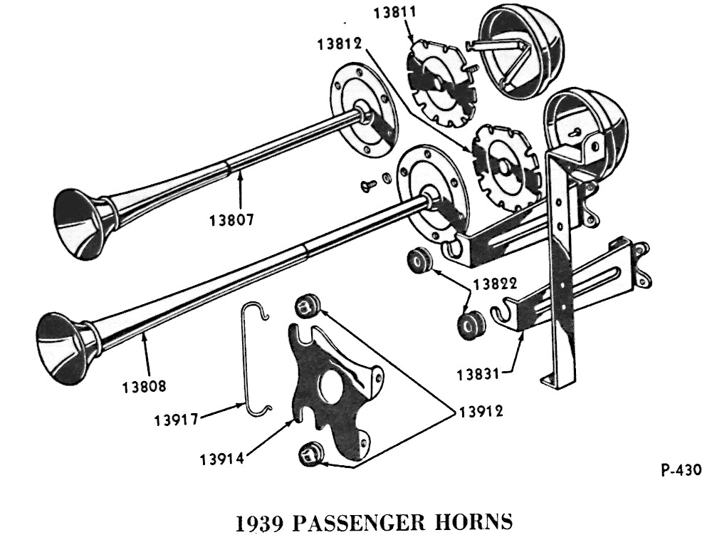 TRUMPET HORN GROMMETS - 39- EARLY 47 PASS/MERC