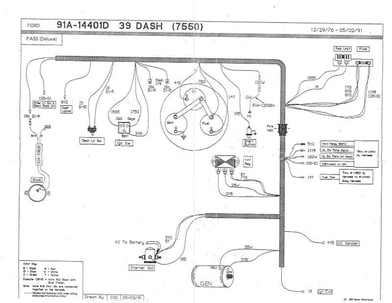 UNDER DASH TO ENGINE WIRES (COWL HARNESS) - 39 DELUXE PASSENGER