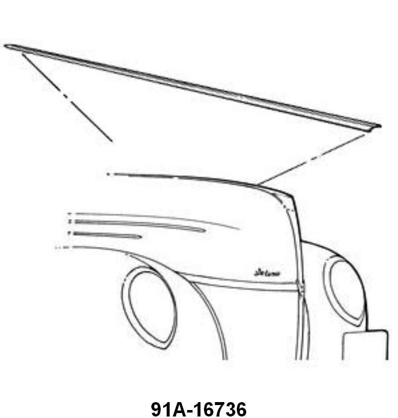 TOP OF HOOD TRIM - 39 DELUXE PASS