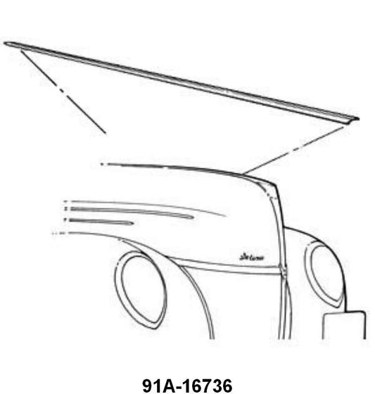 TOP OF HOOD TRIM - 39 DELUXE PASS