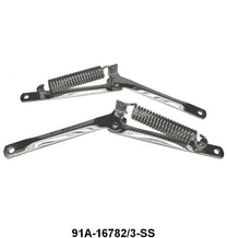 HOOD ARM & SPRING SUPPORTS- VINTIQUE - 39 PASS DLX, 40-47 PICKUP STAINLESS
