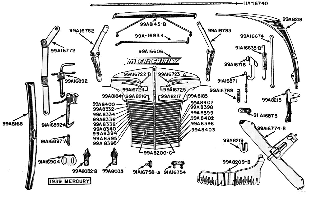 HOOD ARM & SPRING SUPPORTS- VINTIQUE - 39 PASS DLX, 40-47 PICKUP STAINLESS