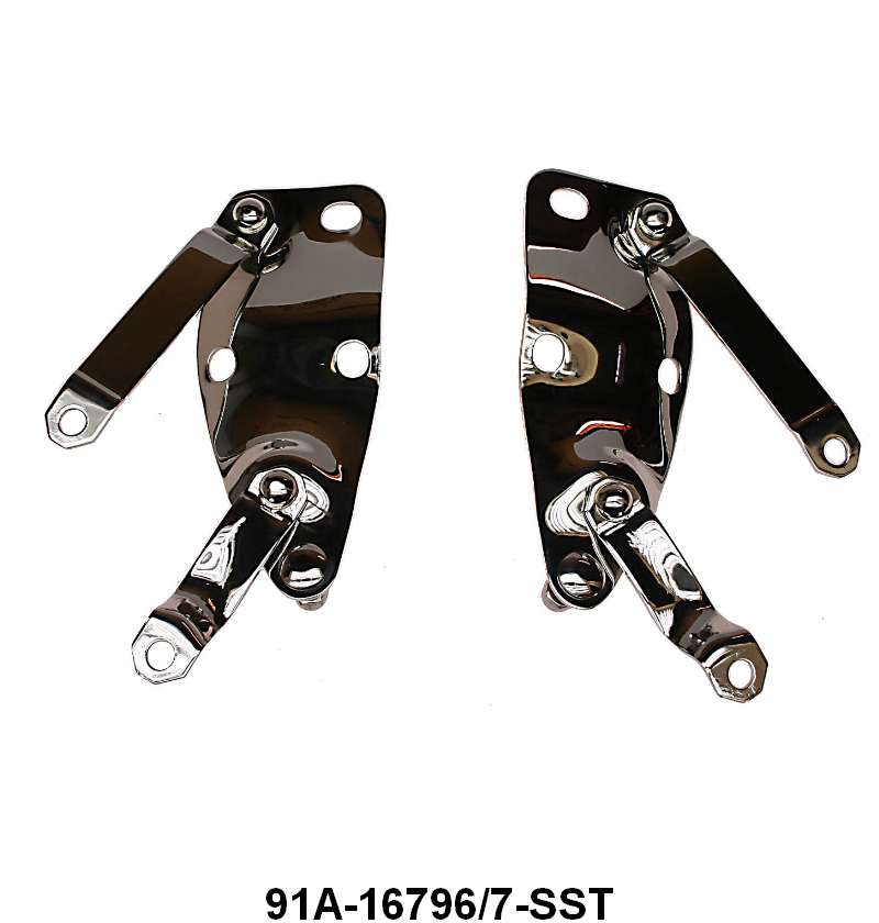 HOOD HINGE BRACKETS - 38-40 PASS, 38-41 SEDAN DELIVERY, STAINLESS