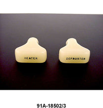 HOT AIR HEATER & DEFROSTER KNOBS - 39-40 PASSENGER "HOT AIR" LIGHT GREEN