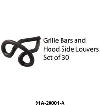 GRILLE BAR & HOOD SIDE TRIM CLIPS - 39 STD PASS SET OF 30
