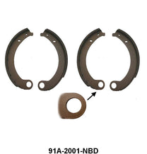 FRONT OR REAR BRAKE SHOES - 39-42 PASS/MERC, 39-41 PICKUP, ROUND HOLE SET OF 4