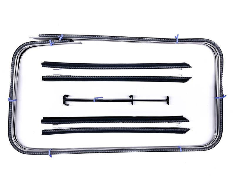 STAINLESS REAR DOOR WINDOW CHANNEL KIT - 39-40 4 DOOR SEDAN