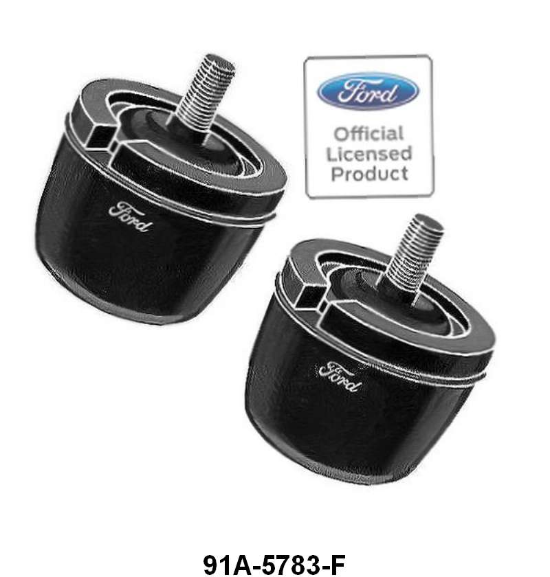 REAR AXLE BUMPERS - 39-40 PASS, 39-41 PU WITH "FORD" SCRIPT