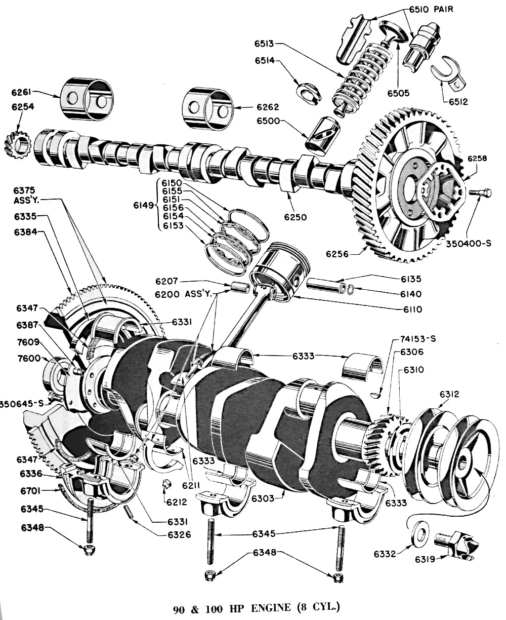 CAMSHAFT TIMING GEAR LOCK RING - 39-53 PASSENGER, PICKUP V8