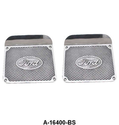 RUNNING BOARD STEP PLATE WITH FORD LOGO - 32-56 PU 8-1/4