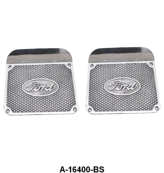 RUNNING BOARD STEP PLATE WITH FORD LOGO - 32-56 PU 8-1/4" X 6-1/4"
