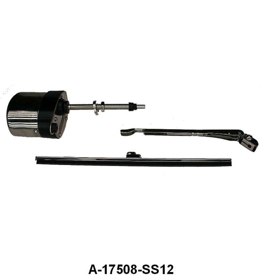 STAINLESS UNIVERSAL 12 VOLT ELECTRIC WIPER MOTOR - 32-36 ROADSTER/PHAETON
