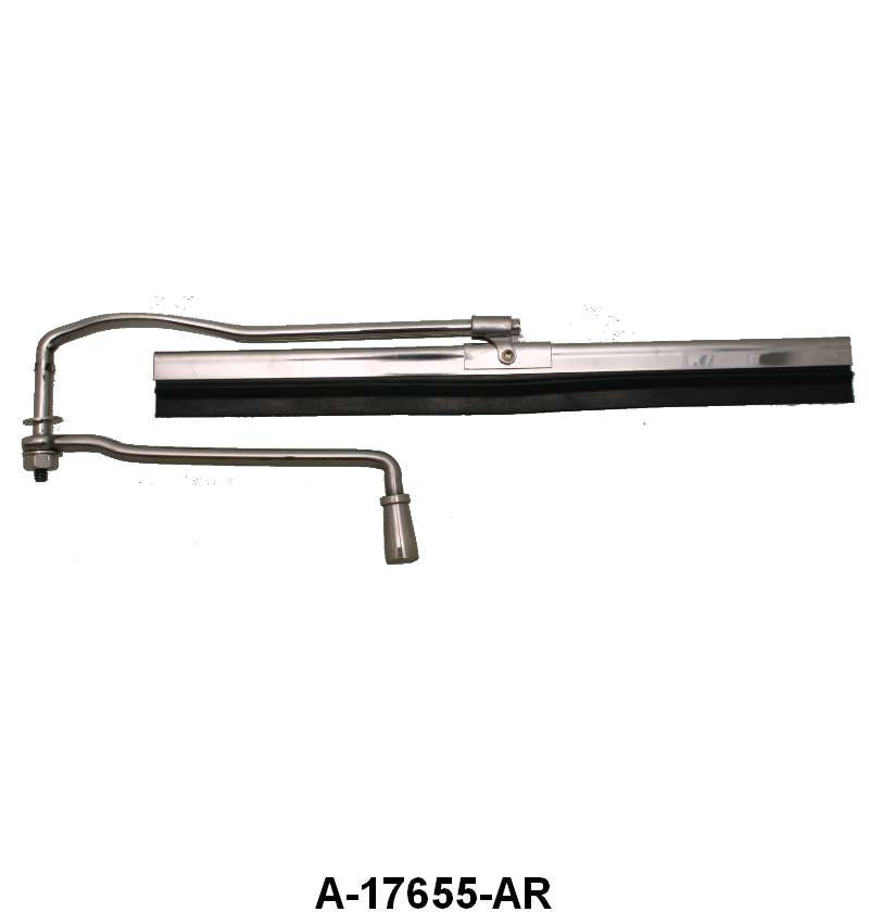 UNIVERSAL HAND OPERATED WIPER ARM WITH BLADE - CHROME