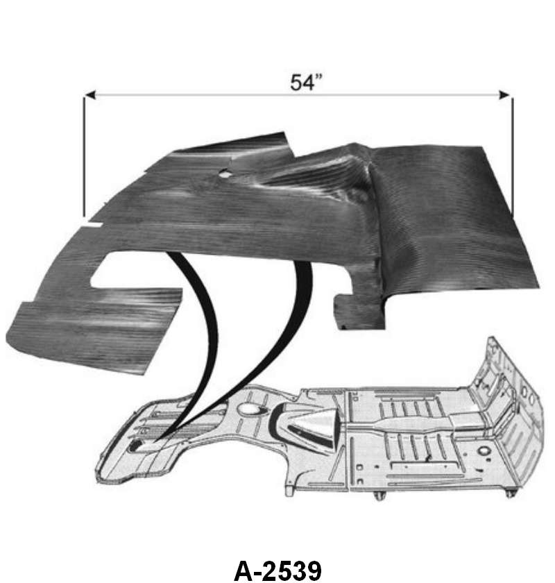 TRUNK FLOOR MAT - 49-50 FORD, 2 & 4-DOOR SEDAN