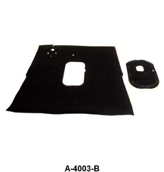 FRONT FLOOR MAT - 33-34 PASS BLACK, 2 PIECES,  NO JUTE PADDING