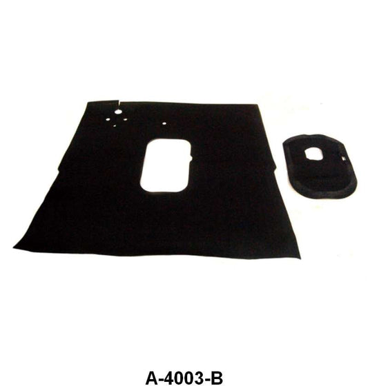 FRONT FLOOR MAT - 33-34 PASS BLACK, 2 PIECES,  NO JUTE PADDING