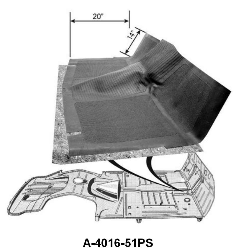 CAR FRONT FLOOR MAT - 51 PASS/WAGON BLACK