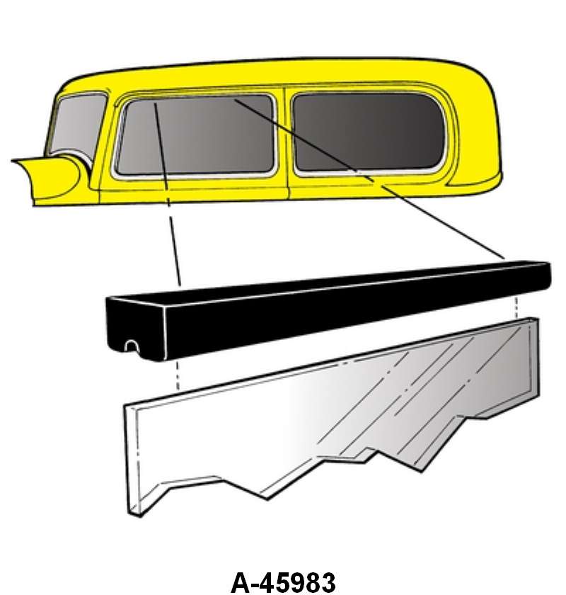 UPPER DOOR GLASS TO BODY SEAL - 32-34 COUPE, SEDAN