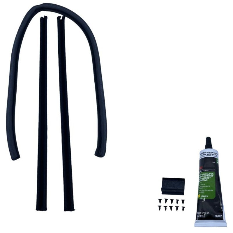 ROLL DOWN REAR WINDOW FELT KIT - 32-34 COUPE