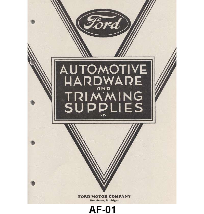 HARDWARE & TRIM BOOK - 32-34 PASS/PICKUP, 68 pages