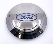 STAINLESS HUB CAP WITH PAINTED EMBLEM - 32-33 PASS/PICKUP 4-CYL