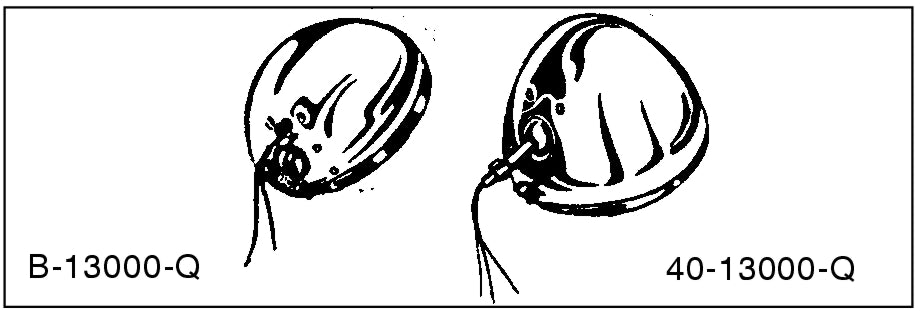 HEADLIGHTS WITH FORD SCRIPT - 32 PASS STAINLESS 12V HALOGEN