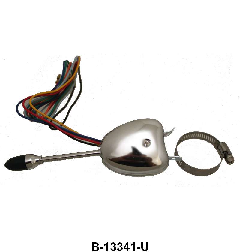 UNIVERSAL TURN SIGNAL SWITCH - 12V WITH GREEN LIGHTED KNOB ON LEVER