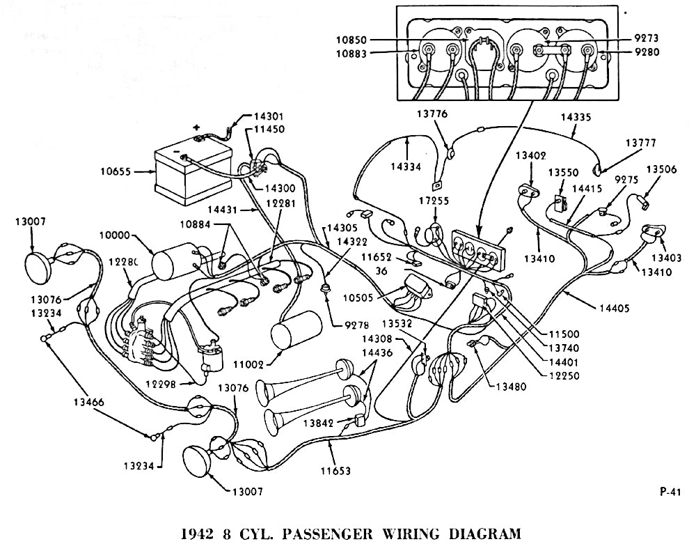 TAIL LIGHT ASSEMBLY - 32-42 PICKUP/WAGON LH BLACK
