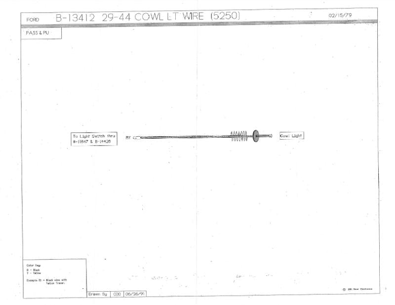 COWL LIGHT SOCKET WIRE - 32-34 PASS, USE OLD SOCKET, 2 REQUIRED