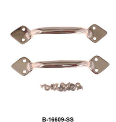 STAINLESS OR CHROME HOOD HANDLES - 33 PASSENGER, 32-34 PICKUP