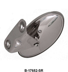 REAR VIEW MIRROR/BRACKET - 32-36 CPE/SDN/PICKUP STAINLESS W/OVAL HEAD