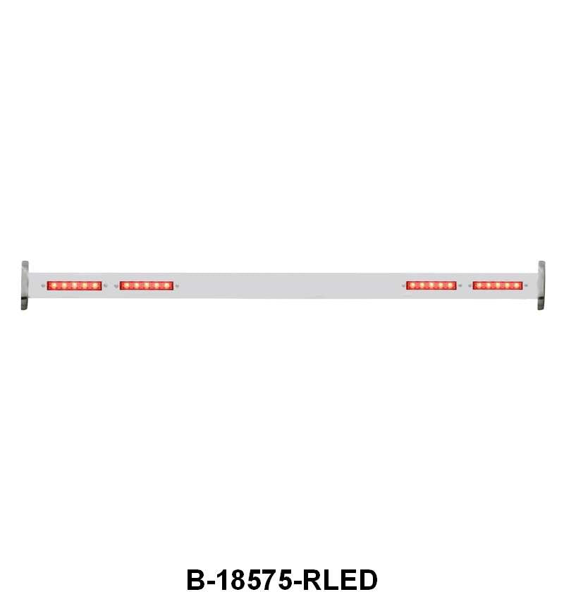 REAR FRAME SPREADER BAR WITH LED LIGHTS - 32 PASSENGER WITH RED LENS