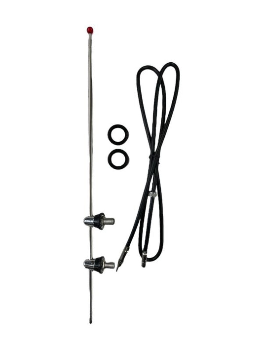 UNIVERSAL ANTENNA - 32-48 PASS/MERC 32-47 PU TWO POST MOUNT, RED BALL ON TOP